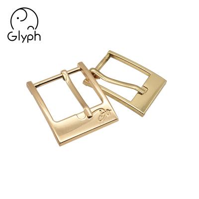 China Wholesale Custom Metal Engraved Belt Buckle Eco-friendly Gold Logo With Brand for sale