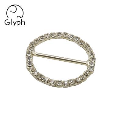 China Eco-Friendly Wholesale Oval Buckle Wholesale Round Shape Pearl Metal Center Slide Buckle Tri Buckle For Handbags for sale