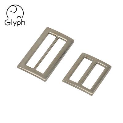 China High Quality Washable Custom Silver Buckle 20mm 30mm Tri Glide Buckle Metal Slider For Handbags for sale