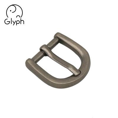 China Small washable half round metal pin 15mm belt buckle for shoes and handbags for sale