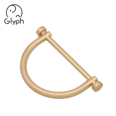 China Washable Metal D Ring Buckle Clasp Screw Buckle For Handbag Purse Strap Belt Bag Handle Leather Accessories for sale