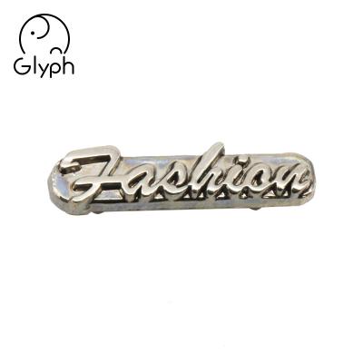 China Custom Viable Hardware Accessories Apparel Metal Logo Label Tag, Brand Label Sticker Name Plate For Bags for sale