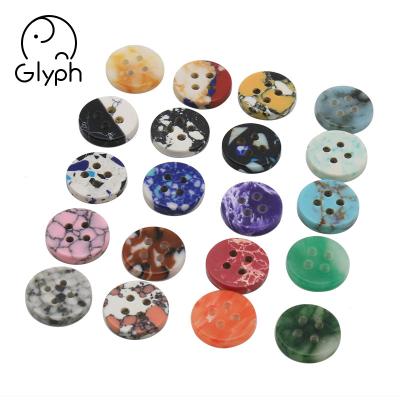 China Sustainable Fashion Colorful Resin 4 Holes Sewing Buttons T-shirt Button For Garment for sale