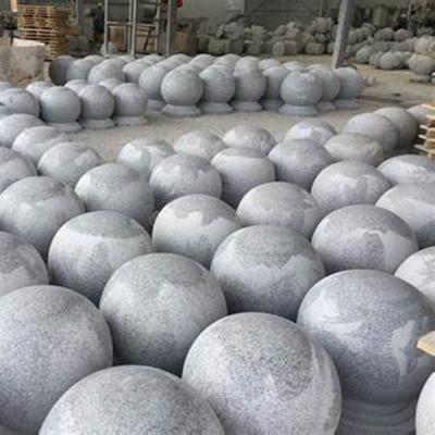 China Pillar Ball Obstacle Stone Ball Fence Large Size Smooth Granite Modern Marble Various Diameter Sizes for sale