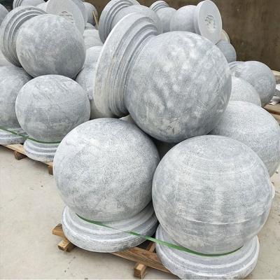 China Modern Parking Posts Stone Parking Posts Security Roadblock Stone Decorative Ball for sale