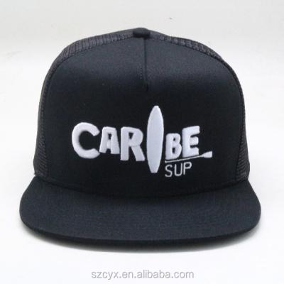 China 3D embroidery logo mesh fabric bill hat hip hop hat custom breathable flat wholesale for sale