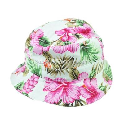 China Custom Striped Print Bucket Hat/Plain Bucket Hat Wholesale/Floral Print Bucket Hat for sale