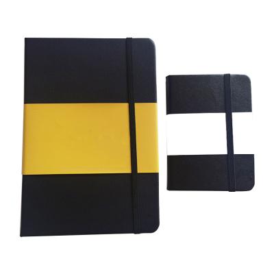 China Gift High Quality PU Leather Hard Cover Waterproof Paper Stone Notebook with Card Sleeve and Elastic Band for sale