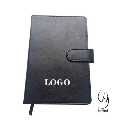 China 100% 2022 Logo Office School A5 Eco-friendly Embossed Leather Hard Cover PU Notebooks With Perforated Line for sale