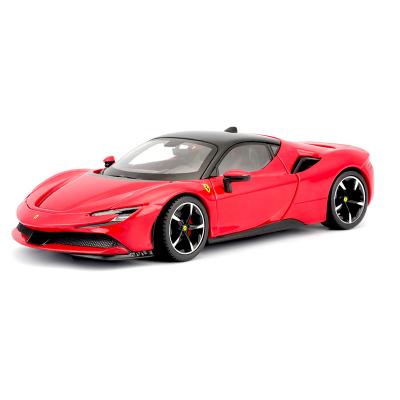 China Hot Toy Burago New Products Diecast Alloy Toys Ferrari sf90 Sports Car Model 1:24 Boys' Gift Collection Gift Decorations for sale