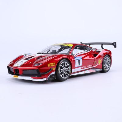 China Diecast Model Toy 1:24 Ferrari Car Model 488 Challenger Alloy Metal Car Decoration Collection Gift Group for sale