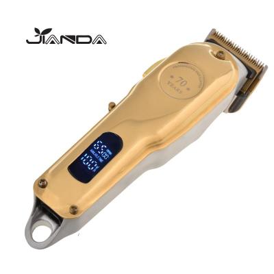 China 2021 commercial gold stainless steel professional cordless electric hair trimmer clipper for sale