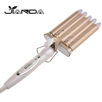 China For Home Use Factory Custom Professional Gold 5 Barrels Portable Wavy Hair Curler for sale