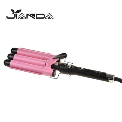 China ABS/Aluminum factory design new 3 barrel waver professional hair curlers for women for sale