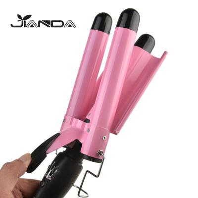 China 2021 New Design Portable Safety ABS/Aluminum Rotating Hair Curler Wand for sale