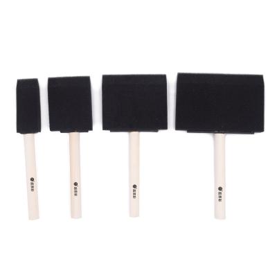 China Wooden CIC Handle Foam Paint Brush Sponge Paint / Cleaning Brush Small For Painting for sale