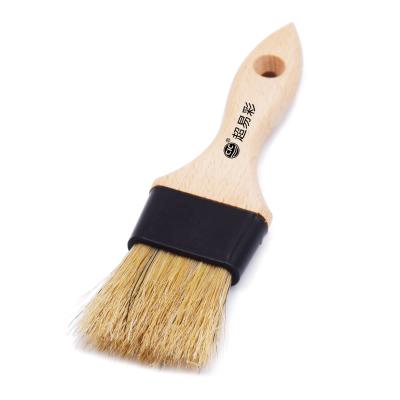 China Sustainable CIC Home Baking Pie Brush Stiffen Wooden Handle Oil Brush for sale