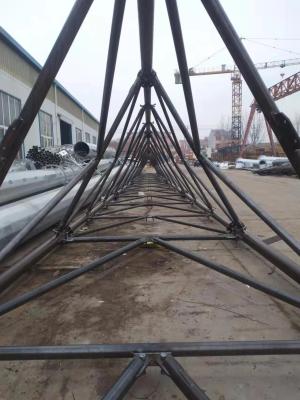 China Streamlined Single Gin Pole Galvanized Steel Tower Electric Power Transmission for sale