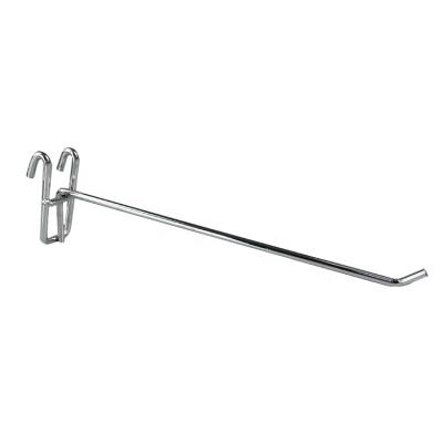 China Stores Wholesale Grid Wall Hooks Display Mesh Hook Chrome for sale