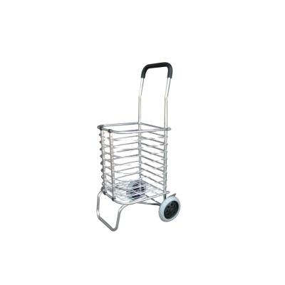 China Eco - Friendly Material Aluminum Alloy Old Pull Rod Car Folding Market Shopping Shopping Trolley for sale