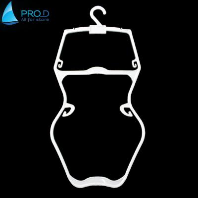 China DISPLAY Wholesale Women's Fashion Hanger White Plastic Swimsuit Hanger for sale