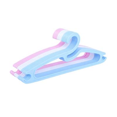 China Color Plastic Children's Coat Hanger Eco-Friendly Baby And Toddler Coat Hanger Non-slip Cute Baby Coat Hanger for sale