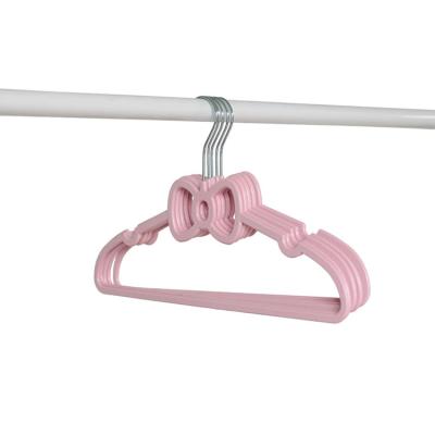 China Bowknot Eco-friendly Material Plastic Adult Hanger Anti-Slip Hanger for Indoor and Outdoor Wet and Dry Plastic Hanger for sale