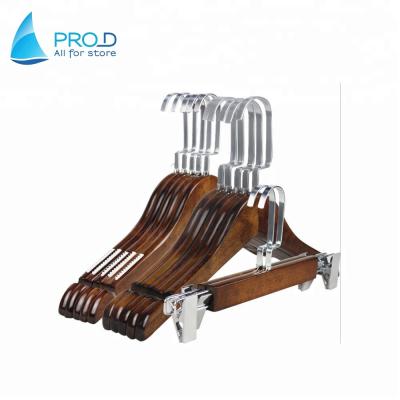 China Factory Sale Anti-skid Clothes Hanger Kids Antique Wooden Clothes Hanger for sale