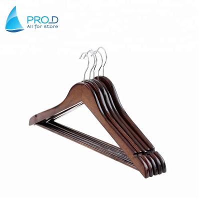 China Factory Supply Durable Clothing Store High Quality Wooden Hanger Customized Solid Wood Hanger For Garment for sale