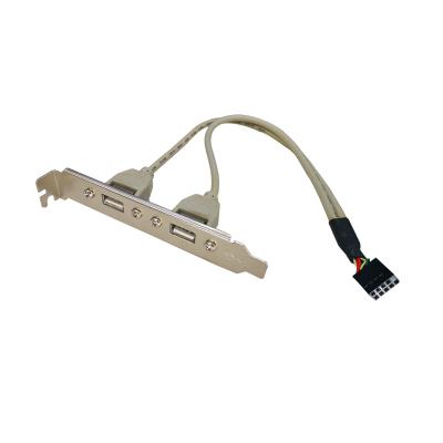 China Computer Motherboart USB2.0 2.54 or Support OEM 2.0 Adapter Expansion Cable with PCI Metal Bracket OEM for sale