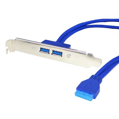 China Computer Motherboart USB3.0 2.54 or Support OEM 2.0 Adapter Expansion Cable with PCI Metal Bracket OEM for sale