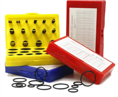 China Rubber O Ring Assortment 30 Sizes Hinged Box 382pc NBR O Ring Kit In Popular According To Your Request for sale