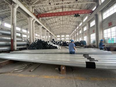 China Galvanized Electric Steel Utility Pole 12M 14M Q345 Dominican Octagonal for sale