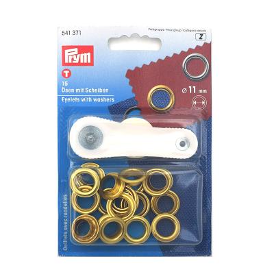 China Wholesale Goods Nickel Free Prym 541371 Eyelets with 11mm Gaskets Pack of 15 for Laces and Crafts for sale