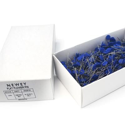 China PRYM/Newey Flowers Head Pins Seamstresses Flat Sewing Steel Pins 1000 Pcs Per Box For Quilting for sale