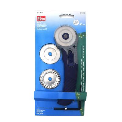 China Ergonomic Prym Wave Blade Fabric Open Sewing Quilting Rotary Slide Cutter With 3 Blades Handwork Tools for sale