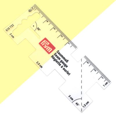 China Stitch length check and help to score 90˚ ° Prym 610732 Patchwork Mini Scale Ruler Quarter Angles Measuring Tool / Plastic Hand Measures Sewing Ruler for sale