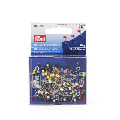 China Ideally used for craft and fashion sewing sewing pins for fabric, straight pins with colored glass ball heads, quilting pins for craft and sewing for sale