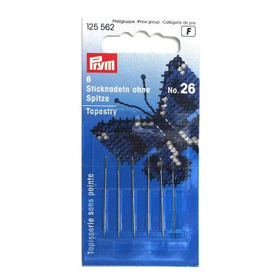 China Prym 125562 Embroidery Stainless Steel Thread Eye Tapestry Needle Hand Sewing Needle Long, Pack of 6 for sale