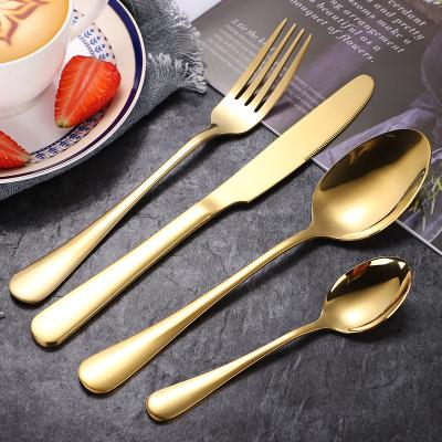 China Cheap Viable Custom Made SUS 410 Stainless Steel Spoon Fork Knife Wholesale Cutlery Set for sale