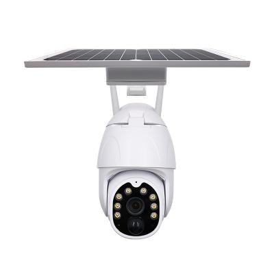 China Human Motion Tracking 2021 Product Trending Outdoor Wireless WIFI PTZ IP CCTV Solar Battery Powered Cameras for sale