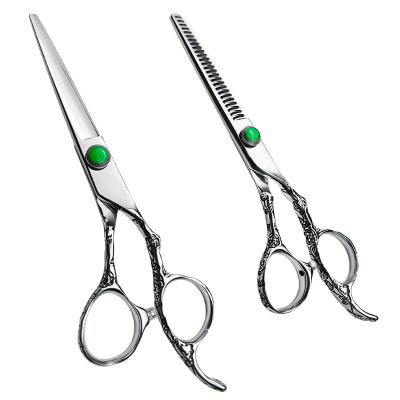 China Professional High Quality Extra Sharp Cutting Thinning Scissors Hair Thinning Mirror Polished Customized Barber Scissors for sale