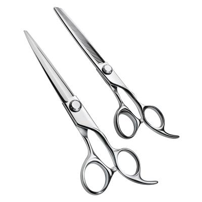 China Professional Hair Cutting Scissors 7inch 440C Large Steel Japanese Scissors Hairdresser Sword Blade Hairdresser Thinning Scissors for sale