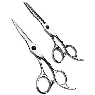 China Thinning Scissors 6 Inch 440C Japanese Steel Barber Professional Hair Thinning Cutting Scissors for sale