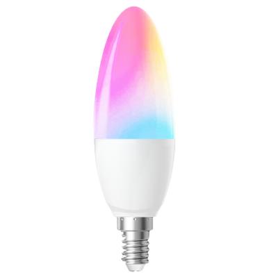 China Residential 5W Tuya Life Candle Light WiFi LED Candle Light Smart Candle Bulb Smart App Control for sale