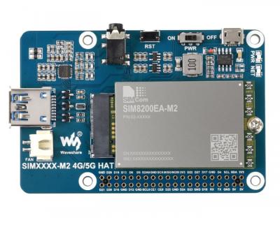 China SIM8200EA-M2 5G HAT for Raspberry Pi, 5G/4G/3G Support, Snapdragon X55, Multi Mode Multi Band SIM8200EA-M2 5G HAT for sale