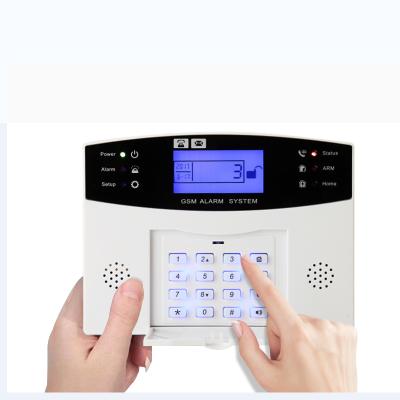 China Voice Remote Control Smart Home Radio 433 GSM-LCD Alarm Anti-theft Host for sale