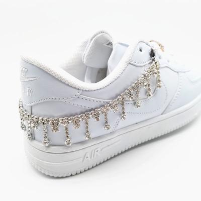 China Luxury Shoes Charm Chains for Air Force Crystal Rhinestone Tassel Anklet Chains Chains Jewelry Accessories Sneakers Decorations 1 for sale