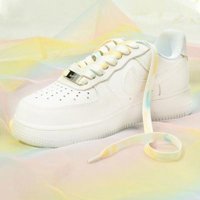 China Lace 1 Pair Accessories Luxury Vintage Lace Sneaker Sneaker White Women Sport Colorful Sneaker Lace Accessories for sale