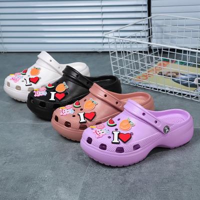 China Fashion Trend Anti Slip Women Casual Clogs Croc Shoes Fashion Garden Beach Platform Croc Shoes Bedroom Shoes Winter Warm Cute Croc Shoes for sale